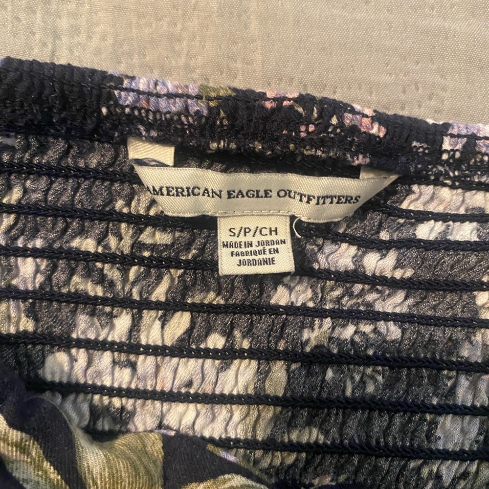 American Eagle Outfitters Black and White Striped Shirt